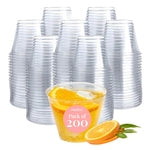 Small Clear Plastic Cups - 5 oz. 200 Pack - Hard Disposable Cup - Wine and Plastic Cocktail Glasses - Drinking and Party P...