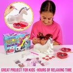 GirlZone Diamond Painting Bank Unicorn Kit - Medium, Multicolor, Box Style - DIY Paint Your Own Unicorn Bank Diamond Art K...