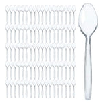 Prestee 500 Count Clear Plastic Spoons - 6 Inch Heavy Duty Plastic Spoons Disposable Bulk Pack - Elegant and Durable Clear...