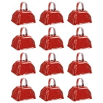 BLUE PANDA Mini Cowbell - Red Cowbells for Sporting Events - Noise Makers for Sporting Events - Celebration Noise Makers -...
