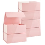 Stockroom Plus Jewelry Gift Box Set - 6-Pack, 9.5 x 7 x 4 In, Pink Magnetic Lids - Bulk Boxes for Bridesmaid Proposals, We...