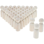 Bright Creations Peg People Kit - 1.77 In Height x 0.6 in Diameter, 50 Pack - Unfinished Smooth Wood for Crafts & DIY pain...