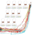 10 Pack Colorful Throw Streamers, No-Mess Confetti Paper Shakers Poppers for Birthday, Wedding Party Celebrations (2.5 inch)