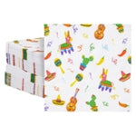 BLUE PANDA 2-Ply Disposable Fiesta Napkins - Pinata & Sombrero Designs - Mexican Theme Cocktail Napkins for Party Decorati...