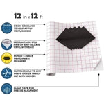 Kassa Transfer Tape for Vinyl - 12 in x 12 ft, Clear - Medium-Tack Easy-Release Film with 1-Inch Gridlines - Includes 5-Pi...