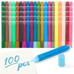 100 Pack Craft Glue Pens Classic and Neon - 10.5ml, Multicolor