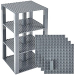 Strictly Briks Stackable Baseplates - Compatible with Lego, 6 x 6 in Baseplates for Buildling Blocks, Display Tower, Expan...