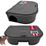 Exterminators Choice Heavy-Duty Mice Bait Station Kit - Compact Low-Profile Design for Indoor & Outdoor Use - Secure Locki...