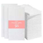 Prestee 50-Pack Paper Towels - 7.8 x 4.25 Inch Soft Linen Feel Paper Napkins - Durable and Absorbent Hand Towels for Bathr...