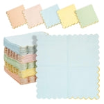 Sparkle and Bash Pastel Napkins - 150-Pack, 5" x 5", 3-Ply, Gold Foil Scalloped Edge, 5 Colors - Tea Party Decorations & C...
