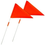 IMPRESA Kids at Play Safety Flag & Pole Replacement for Street Signs - Orange 11.25in x 8in Flags, 22in Poles, 2-Pack - Sl...