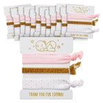 BLUE PANDA 24-Pack Hair Ties & Ponytail Holders - Gold, Pink & White, 3 Designs, 2 Sizes - Ouchless Stretchy Elastic Hair ...