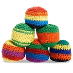 Blue Panda Juggling Balls - 6-Pack, Multicolor Knitted Cotton, 2.5 x 2 x 1.5 in - Juggling Bean Bags & Hackysack Balls for...