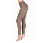 SATINA Tan Leggings for Women - High Waisted Light Brown Leggings for Women - Buttery Soft Capri and Full Length Leggings ...