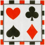 BLUE PANDA Casino Napkins Poker Design - 6.5 x 6.5 in Folded, 2-Ply, 150 Count - Cocktail Napkins & Tissue Paper for Poker...