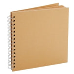 Juvale Blank Hardcover Scrapbook Album - 8 x 8 in Brown Square - 80 Acid-Free Pages & Twin-Loop Spiral Binding Lay-Flat 36...