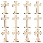 Bright Creations Wooden Crosses for Crafts - DIY Blanks to Paint & Cross Decor with Stands - Baptism Table Centerpieces & ...