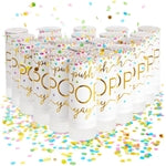 Sparkle and Bash Confetti Poppers 20 Pack Rainbow Shakers - Multicolor Mini Poppers 1.5in x 4.3in - Push Pop Design Bulk M...