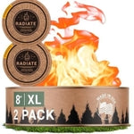Radiate 2 Pack XL 8" Portable Campfire As Seen On Shark Tank - Up to 2 Hours of Burn Time, Reusable Travel Fire Pit for Ca...
