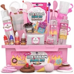 Original Stationery Mini Ice Cream Slime Kit for Girls & Boys Ages 7–12, DIY Slime Making Set with Sprinkles & Strawberry ...
