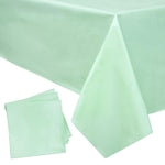Sparkle and Bash Mint Green Plastic Tablecloth 3-Pack - 54 x 108 in, Disposable Mint Green Table Cover - Weddings, Birthda...