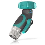 2WAYZ 45 Metal Hose Elbow, Heavy Duty Hose Adapter and Angle Connector with Water Shut Off Valve
