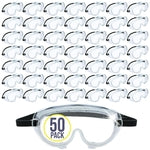Aqulius ANSI Certified Goggles Bulk - 50 Pack, Direct Vent, Comfort Fit - Impact & Splash Resistant Protective Eyewear - A...