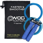 WOD Nation Adjustable Jump Rope - Dual-Speed Cables for HIIT & Fitness - Quick Adjustments for Smooth Jumping Rope Workout...