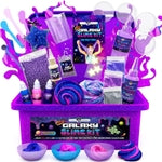Original Stationery Mini Galaxy Slime Kit for Girls & Boys Ages 7–12, DIY Glow-in-The-Dark Slime Set with Glitter, Fun Spa...