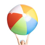 Top Race 2-Pack Giant Beach Balls 42-Inch Inflatable Pool Balls for Swimming and Outdoor Fun - Multicolor Big Shiny Ball f...