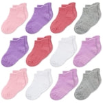 CozyWay Toddler Socks - No-Show Ankle Baby Socks with Non-Slip Grip - Stretchy Cotton for Girls & Boys - Size 1T-3T, Pink ...