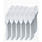 Prestee 500 Clear Plastic Forks - Heavyweight Disposable Forks, Sturdy Flatware, Elegant Fork for Parties, Bulk Disposable...
