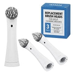 Impresa 3-Pack Grout Cleaner Brush Heads - Compatible with Rubbermaid Reveal Power Scrubber - Grey/White Nylon Replacement...