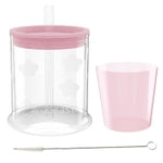 grabease Transition Sippy Cup Set - Sippy Cups for Toddlers - Spill-Proof Straw Tumbler with Cleaning Brush - Phthalate & ...