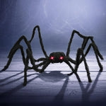 PREXTEX Halloween Spider with Light Up Eyes (LED Lights) - Decorations 4 Ft Hairy Spider Prop with Giant LED Red Eyes - Ha...