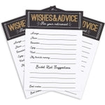 Sparkle and Bash Retirement Advice Cards & Wishes - 5 x 7-Inch, 36 Pack, Black Letter Print - Party Games, Well Wishes & M...