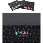 Sparkle and Bash Plastic Tablecloth - Gender Reveal Party Cover - Reusable Waterproof Protection & Party Table Covers - Ph...
