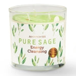 Magnificent 101 Pure Sage Energy Cleansing Aromatherapy Glass Candle for Meditation, Manifestation, and Intention-Setting ...