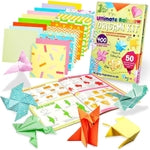 BRYTE Ultimate Rainbow Origami Kit with 450 Fun Colorful Papers, Arts and Crafts for Kids Ages 8-12