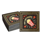 BLUE PANDA Movie Night Napkins - 50 Pack, 3-Ply, 5 x 5 In, Black - Popcorn & Cocktail Paper Napkins for Indoor & Outdoor M...
