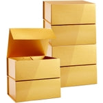 Stockroom Plus Magnetic Gold Gift Boxes with Lids - 9.5 x 7 x 4 In, Jewelry Gift Box 6 Pack, Gold - Magnetic Closure & Car...
