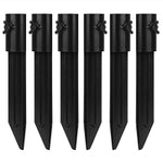 Impresa Tiki Torch Holder Stakes - 6-Pack, 10.75-Inch, Black Aluminum - Metal Ground Spikes for Outdoor Tiki Torch Stands ...