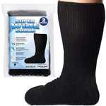 IMPRESA Extra Wide Socks for Men and Women - 2 Pairs Black Ankle Cast Socks - Stretches to 30" - Easy on Casts & Braces - ...