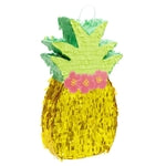 BLUE PANDA Pineapple Pinata - Pull-String Luau & Hawaiian Party Decoration - Hang-Ready Beach Pinata - 16.5 x 10 x 3 in, Gold