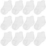 CozyWay Baby & Toddler Socks with Grippers Non Slip Ankle Grip Socks For Boys and Girls - Comfy Soft Cotton 3T-5T White 12...