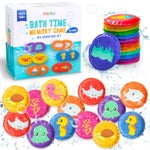 merka Bath Toys Flash Cards - 30-Pack, 2.25-Inch EVA Foam, Multicolor - Baby Bath Toys & Memory Matching Game & Bathtub Fl...