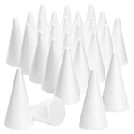 Bright Creations Foam Cones for Crafts - 2 x 4 in, White, 24 Pack - Cone Shapes for DIY Gnome Projects & Floral Foam Arran...