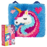 Bright Creations Unicorn Latch Hook Rug Kit - Latch Hook Kits for Kids & Adults for Beginner-Friendly Crafting - Printed C...