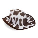 Zodaca Western Cowboy Hat - Cow Print Pattern & EVA Velvet - Adjustable Elastic Chin Strap & Lightweight Construction - Ro...