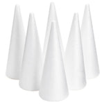 Bright Creations Foam Cones for Crafts - Foam Tree Forms for Flower Arrangements & DIY Art Projects - 3.8 x 9.5 in, White,...